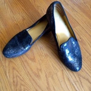 Cole Haan - Nike Air Collab 38 7 Gray Black Shimmer Snake Slip On Loafers Shoes